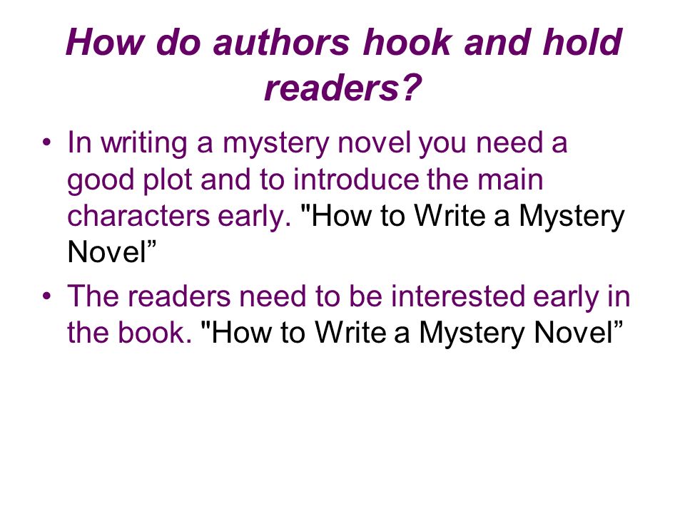 Writing a mystery novel: 7 items your story needs